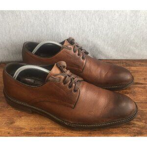 To Boot New York Adam Derrick Men Size 9.5 Brown Plain Toe Derby Shoes Burnished